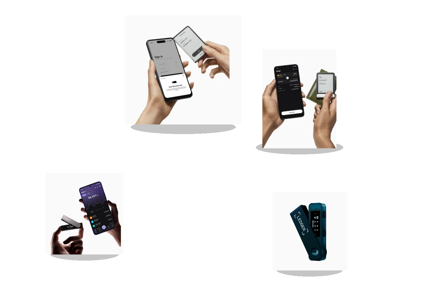 Ledger Nano S Plus Nano X Flex Stax 产品组合展示